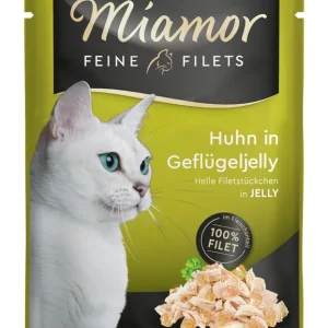 Sparpaket 24 x 100 g Miamor Feine Filets Huhn in Geflügeljelly Katzen Nassfutter Preisreduziert